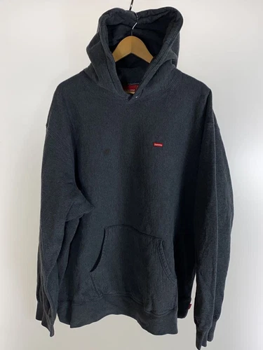 Felpa Supreme con cappuccio XXL cotone grigio tinta unita usata