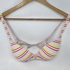 Victoria's Secret Body By Victoria Push Up Bra Colorful Striped 36D