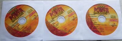 3 CDG KARAOKE DISCS 70'S/80'S ROCK POWER BALLADS 50 SONGS CD+G 5137