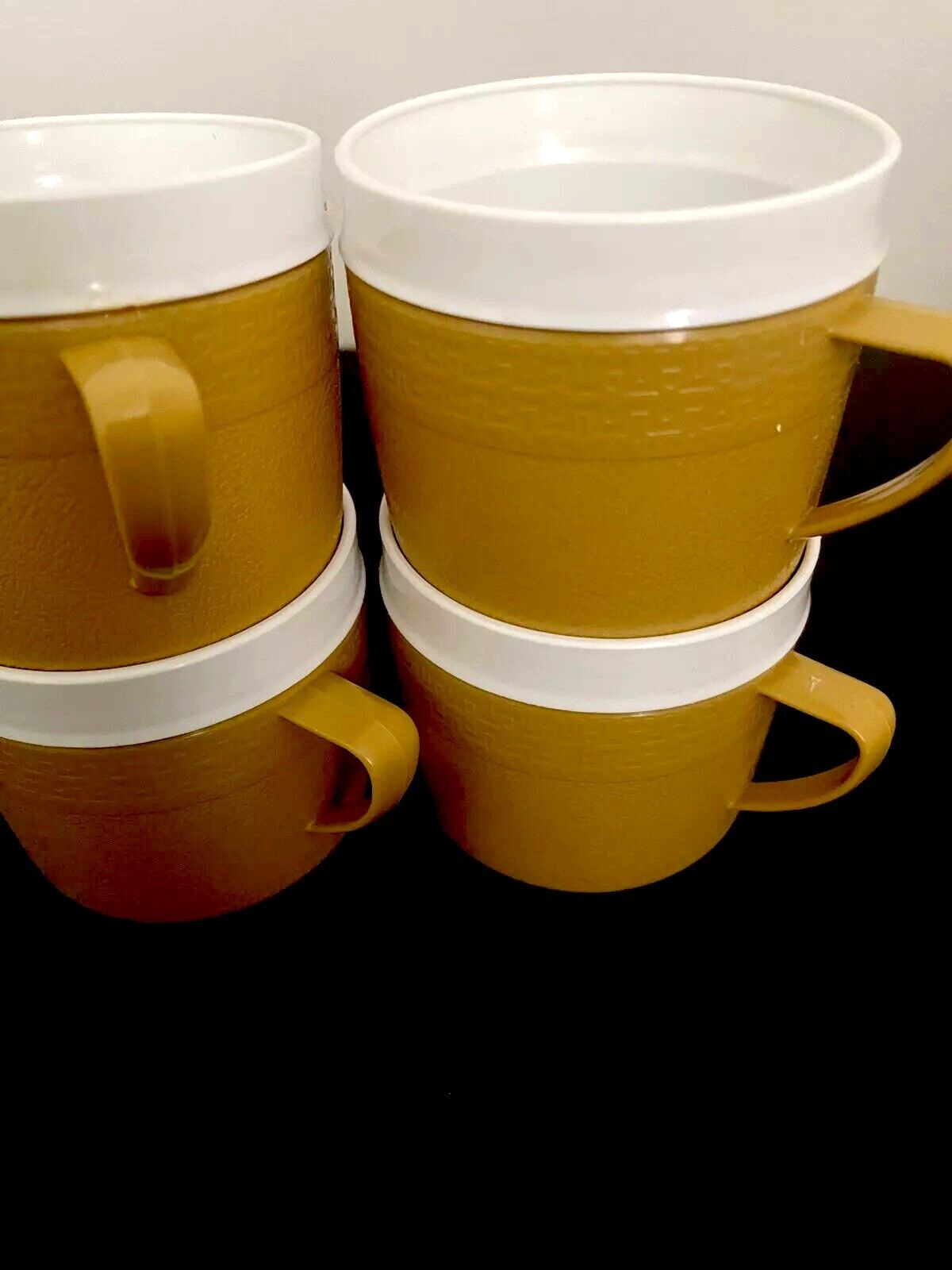 Set of 4 Olympian Therm-O-Ware STACKABLE Cups
