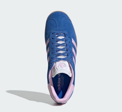 New Adidas Women's Gazelle Suede Shoes - Blue / Orchid Fusion