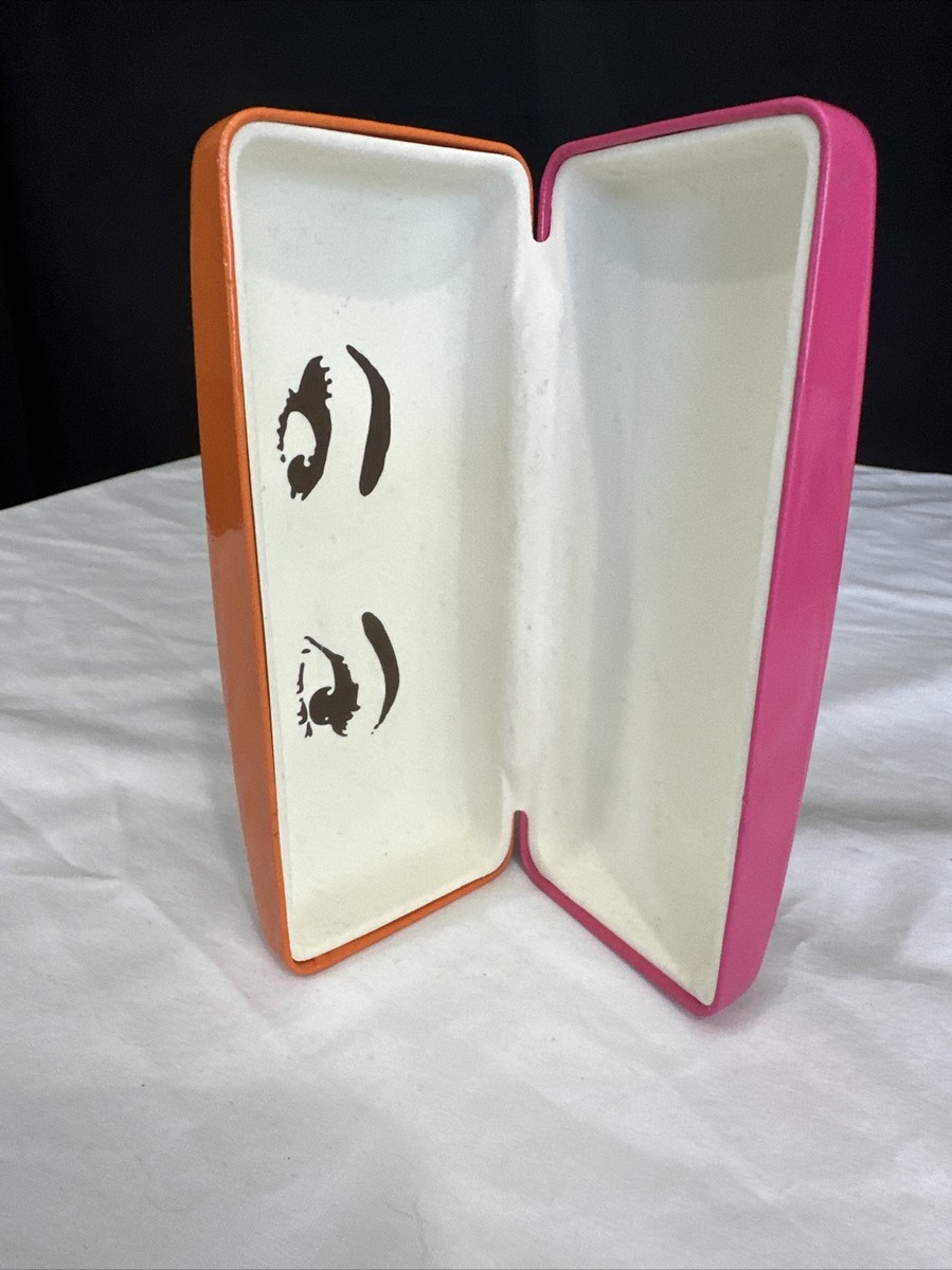 Kate Spade Eyeglass Case Pink Orange **Hard Shell New York 