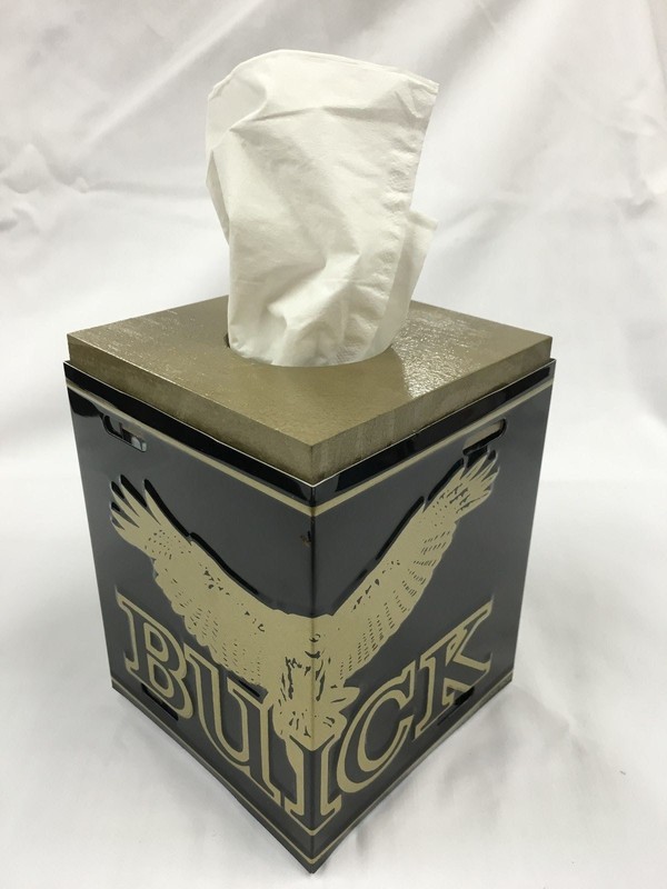 Buick License Plate Tissue Box Cover Flower Box Home Decor Car Bird