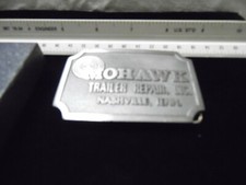 Vintage Mohawk Trailer Repair Nashville Hit Line Pewter Metal Belt Buckle