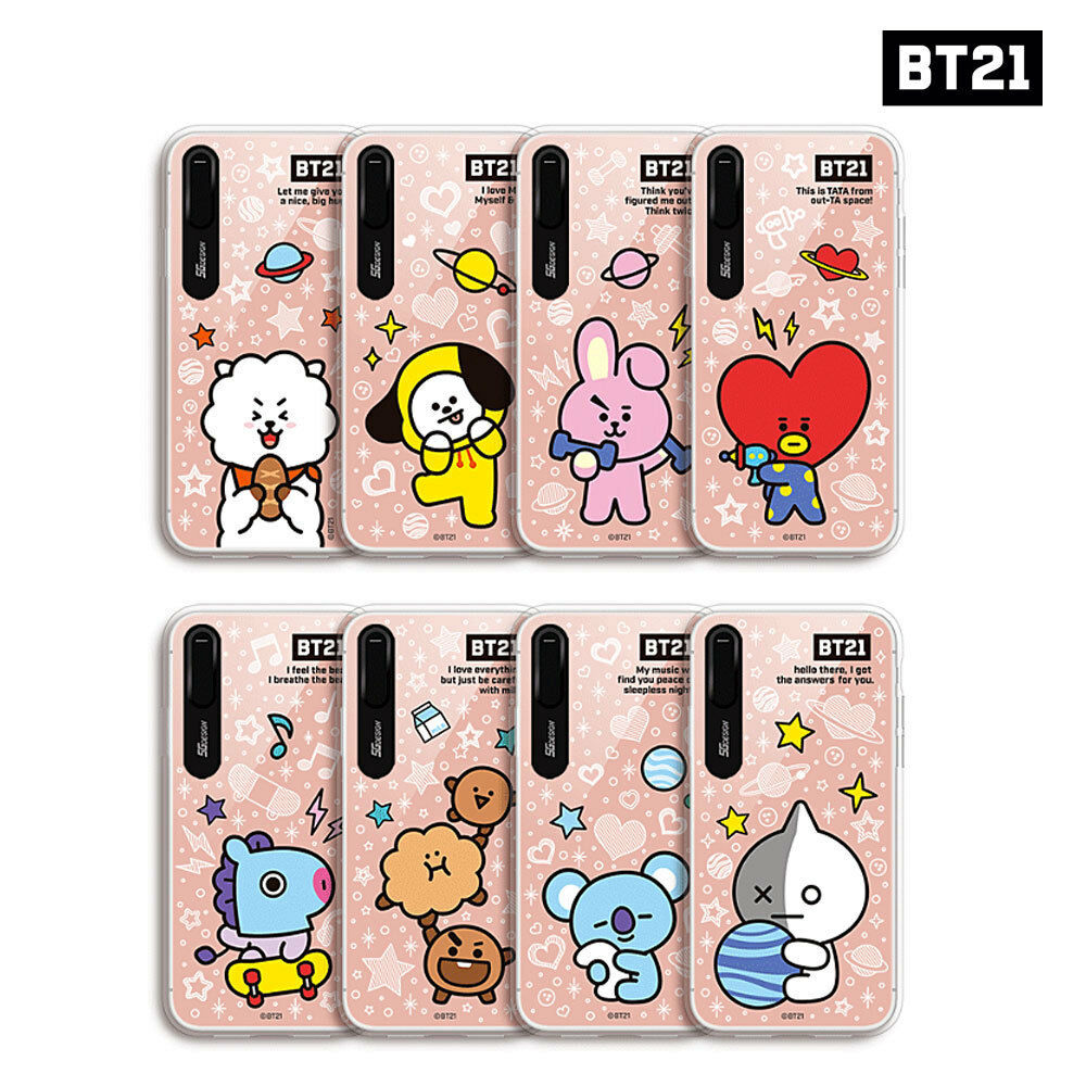 BTS BT21 Official Authentic Goods Basic Mirror Light UP Case for