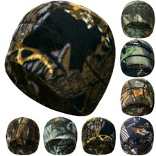 Winter Thick Windproof Warm Watch Cap Camo Polar Fleece Beanie Hat for Men Women