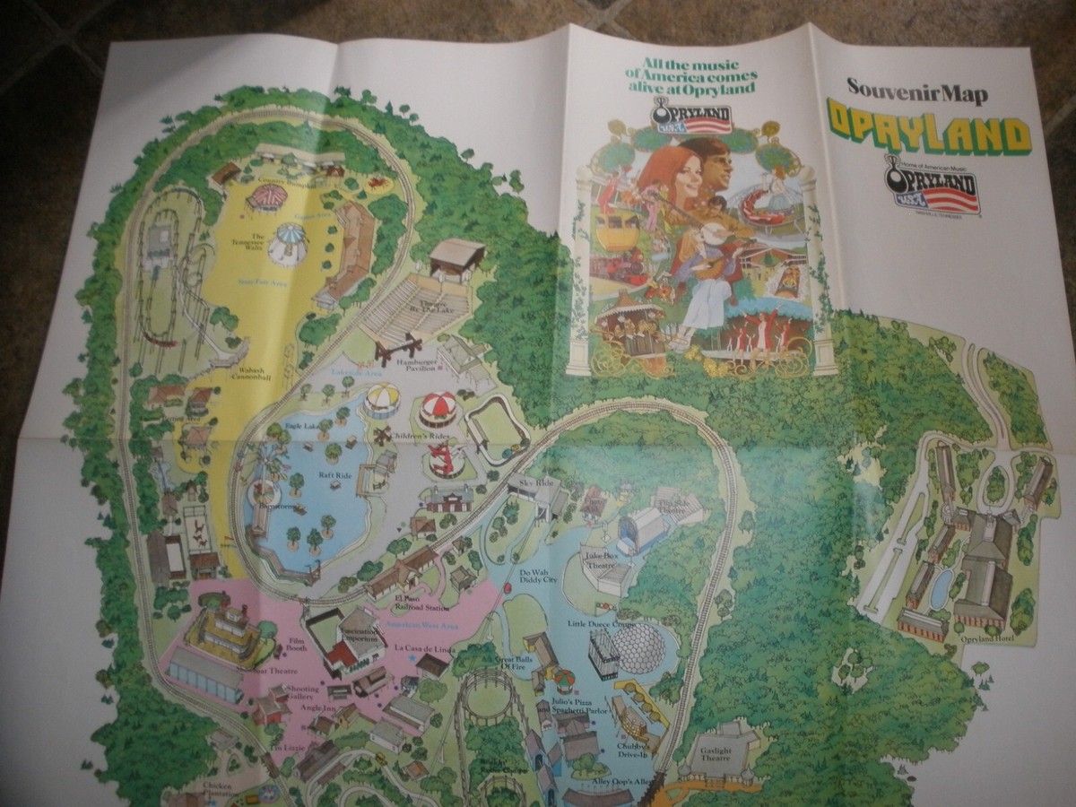 コレクション Opryland Souvenir Map 20th Anniversary Opryland USA Souvenir Map - Curtis Wright Maps