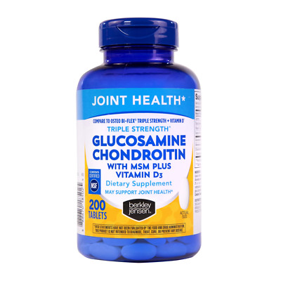Berkley Jensen (BJ's) Gelenkgesundheit + Vitamin D3, 200 Tabletten, EU VERKÄUFER