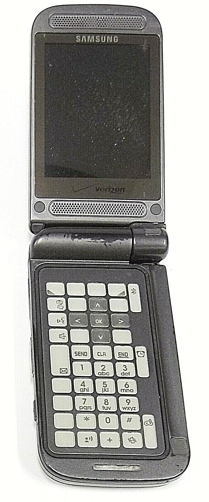 Samsung Alias 2 II SCHU750 Gray ( Verizon ) Rare Dual Flip Phone