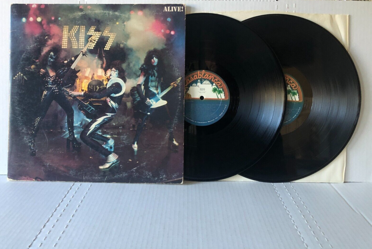 Kiss ALIVE Original 1975 Casablanca Bogart PRC RL side one 2lp VG