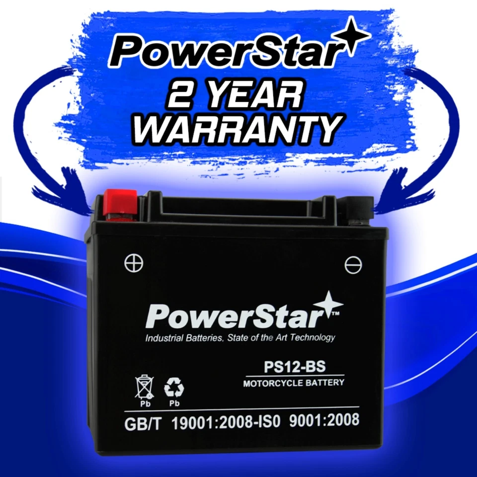 PowerStar YTX12-BS Battery For Kawasaki VN900B Vulcan 900 Classic 2006-2019 - Image 2 of 4