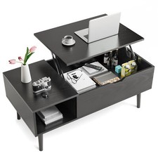 Lift Top Coffee Table with Storage Living Room Table with Hidden Compartment