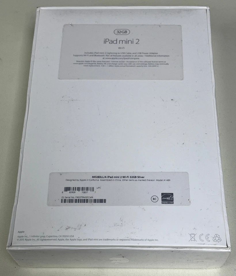 NEW Sealed Apple iPad mini 2 32GB Wi-Fi White Silver ME280LL/A A1489 iOS 9 - Image 3 of 4
