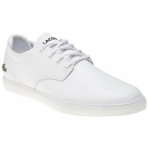 lacoste white leather trainers