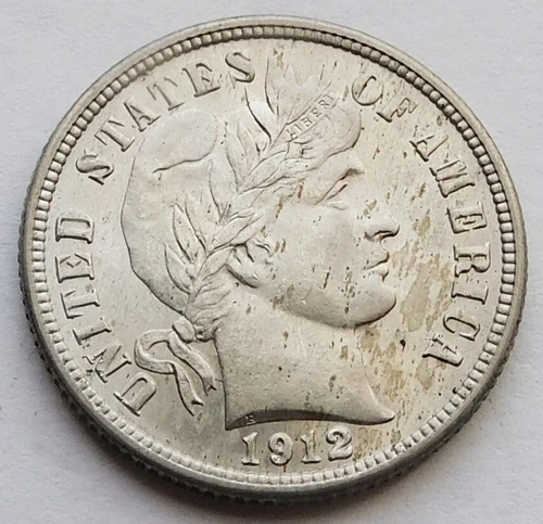1912 Barber Silver Dime 10C - Ch BU