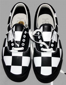 leather checkered vans