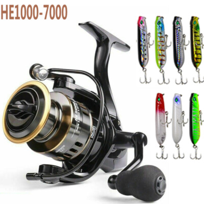 Fishing Reel HE1000-7000 Max Drag 10kg High Speed Metal Spool Spinning Reel  US | eBay