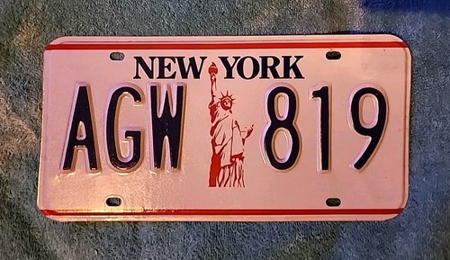 80er Jahre New York Nummernschild AGW-819