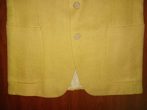 Vintage Men's Yves Saint Laurent 1970's Tan Tweed Sports Jacket Size 38 R France - Picture 8 of 19