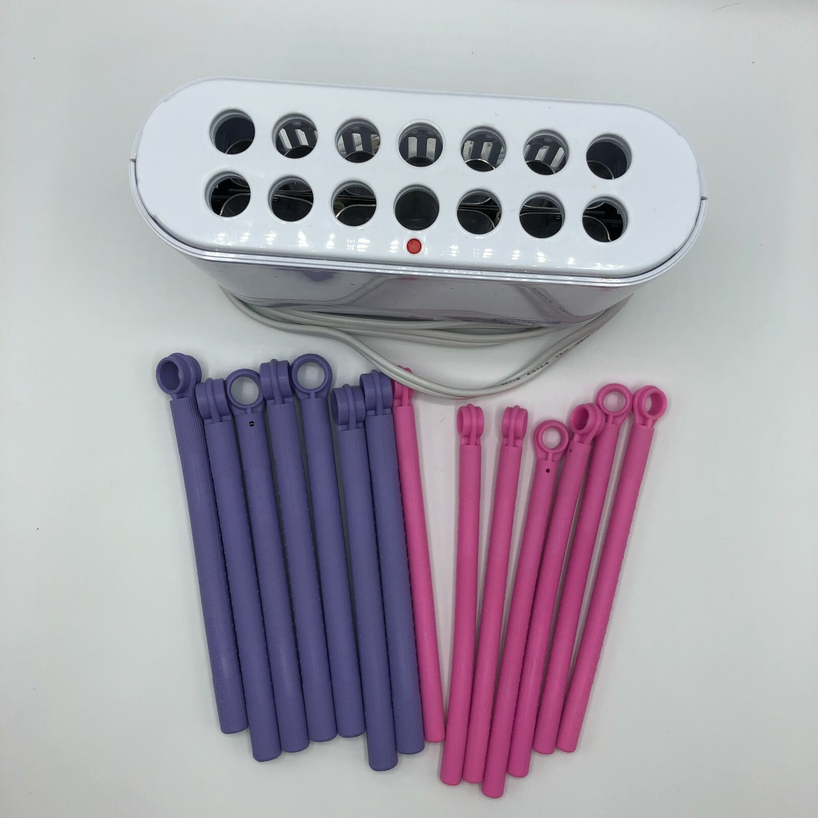 Conair Hot Sticks Hair Setter 14 Flexible Rollers Purple/Pink Model