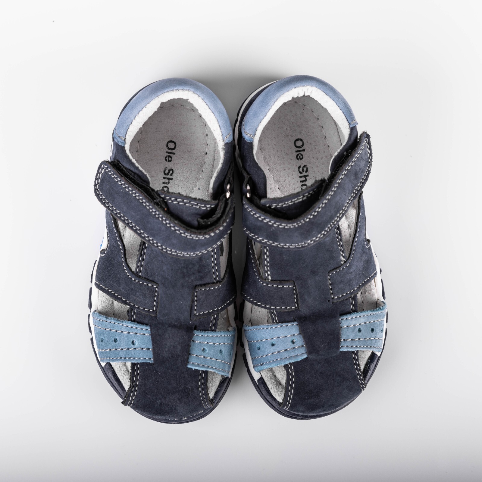 Boys Leather Sandals Navy Blue Toddler Size 9 US