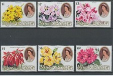 Niue 1981 to 1982 - High Value Flower Definitives - Set of 6 - MNH... CV$40