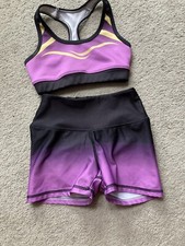 Mädchen Lycra Shorts und Top - Alter 9-10