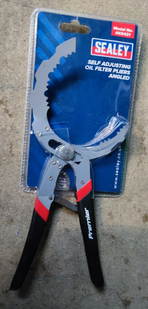 SelfAdjusting Angled Oil Filter Pliers SEALEY АК6421 eBay