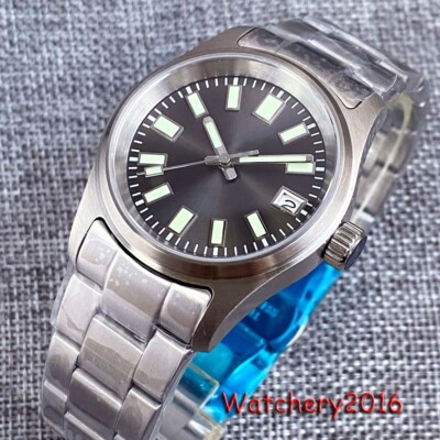 Automatic Watch For Men 36mm Tandorio Pilot Style 20ATM WR Gray Dial Japan NH35