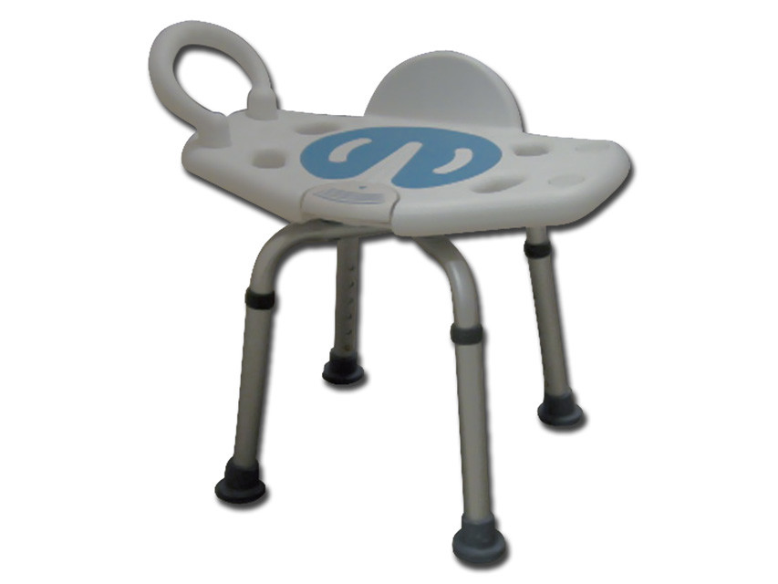 SEDIA GIREVOLE 90° SGABELLO BAGNO SEDUTA DOCCIA 8 ALTEZZE ANTISCIVOLO 135KG GIMA