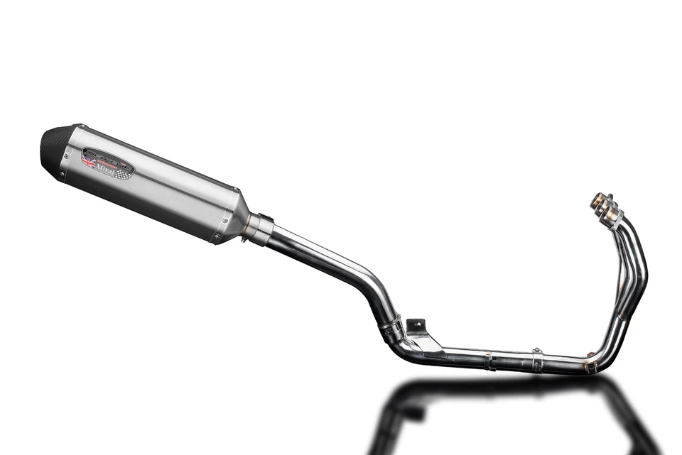 Silenciador de aço inoxidável X-Oval Triumph Tiger 800 2011-2019 escape completo 3-1 13,5" - Imagem 2 de 4