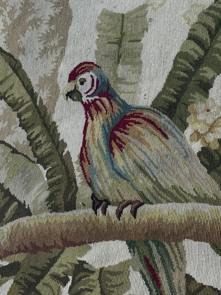 "Alfombra de lana Aubusson tejido plano multicolor vintage punta de aguja 143""X 107""" Foto 4 de 4