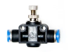  Flow Control,  Speed Control ,1/4" Push To Connect Union Fitting  , Pneumatic