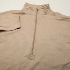 Shirt Mid Weight Cold Weather GEN III XL Beige Waffle Polartec 1/2Zip Thumb Hole