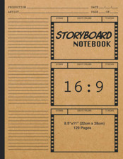 Storyboard Notebook 16:9: Blank Storybook Sketchbook | 16:9 Thumbnail Template P