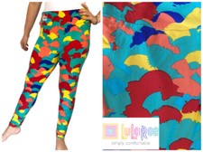 LULAROE BUTTERY SOFT LEGGINGS MULTI COLOR BRUSH STROKES TALL  CURVEY NEW TC   