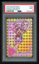 Sailor Moon Carddass 08 290 Chibi Moon 1995 Prism Holo Bandai PSA 9 79943263