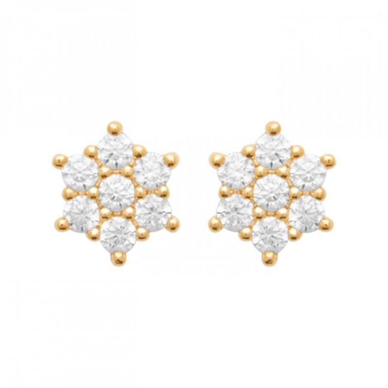 Boucles d'oreilles étoile plaqué or 18 carats hypoallergéniques pour oreilles sensibles