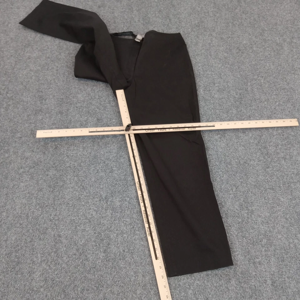 Sigrid Olsen Pants Womens 10 Black Chino Flat Front Straight Leg Stretch - Image 2 of 4