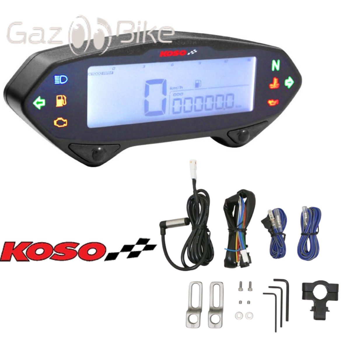 KOSO DB-01RN compteur digital LCD étanche universel anti-vibrations