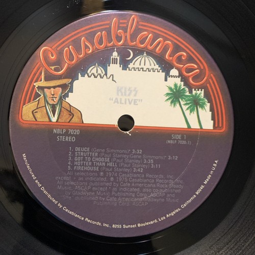 KISS ALIVE! 1975 2LPs NBLP 7020 Blue Bogart Labels 2nd Press Play Tested VG+ - Picture 4 of 11
