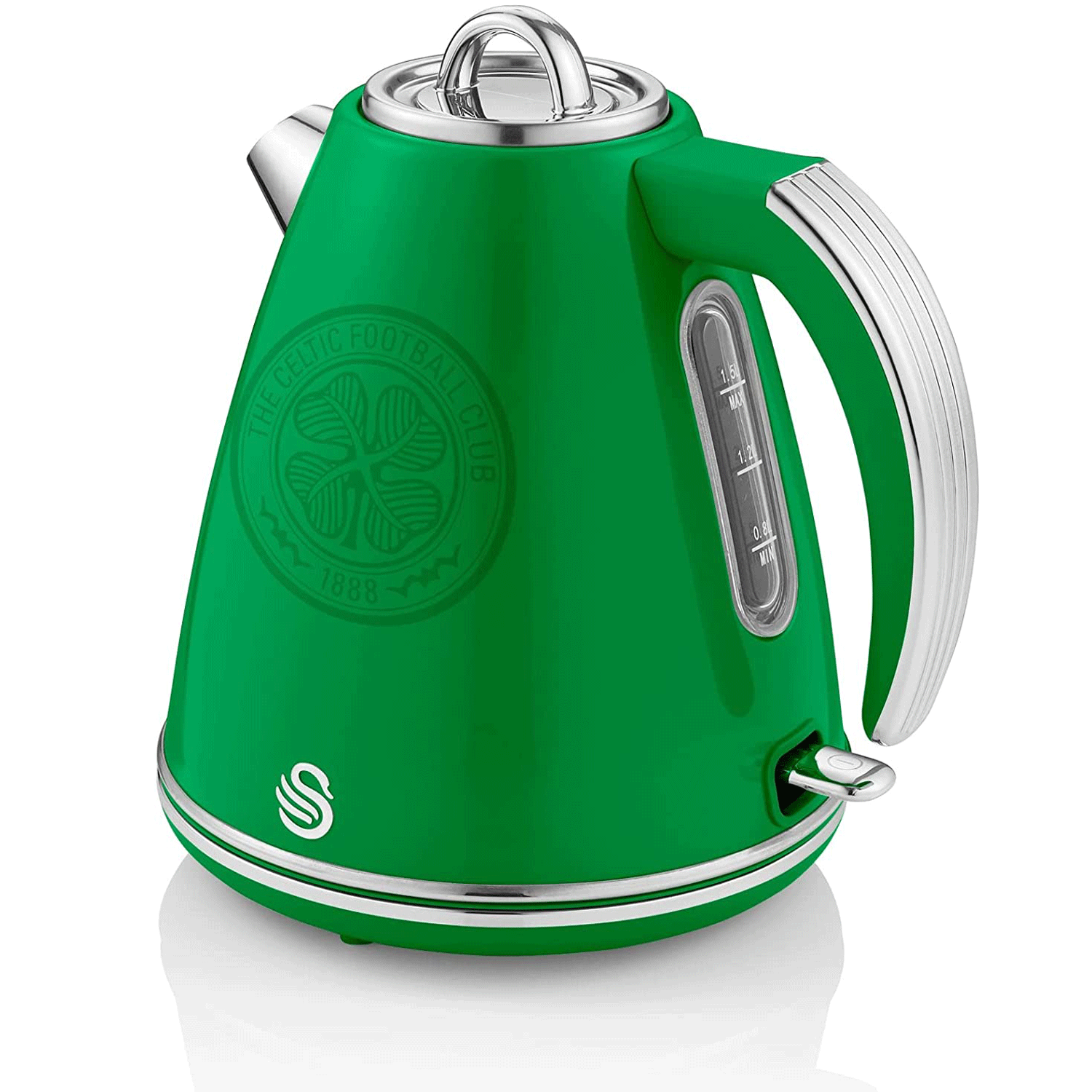 Swan Celtic Retro 1.5L Jug Kettle & 4 Slice Toaster Set Stainless Steel