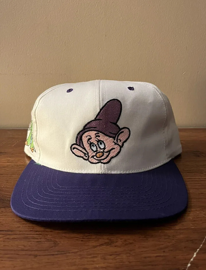 Vtg 90s Disney Snow White 7 Dwarfs Dopey American Needle Blockhead
