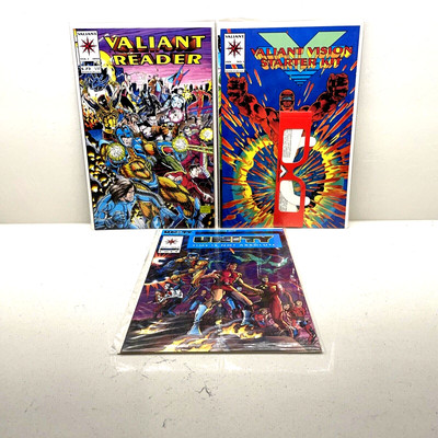 Valiant Reader #1 (NM)  Valiant Starter Kit (w/glasses) (NM) Unity #0 High Grade