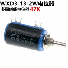 1pcs New WXD3-13-2W 47K ohm Rotary Multiturn Wirewound Potentiometer NEW CA