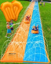 40FT Slip Lawn Water Slide for Kids, Easy Setup Heavy Duty Backyard Sprinkler