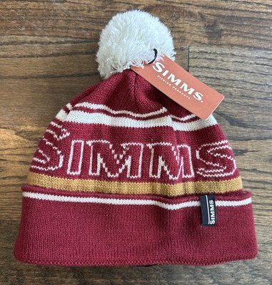 Simms Wildcard Knit Hat - Fleece Lined Beanie - Ruby - WARM - NEW wTags!