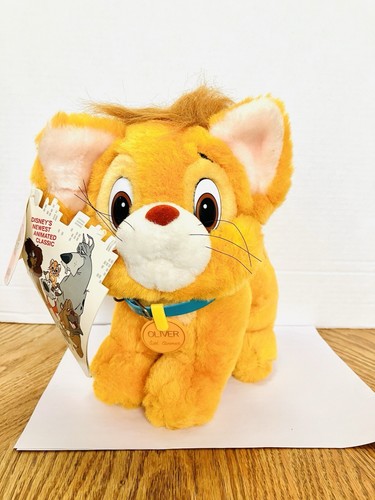 Disney 1988 Oliver & Company Plush Cat Oliver 10in New Has Tags Bendable Legs
