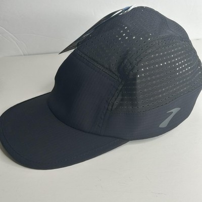 Brooks Hat Cap Strap Back Mens One Size Black Propel Mesh 5 Panel Running NWT