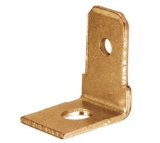 100 Terminali faston ad innesto maschio da pannello passo 6,35 angolo 90°